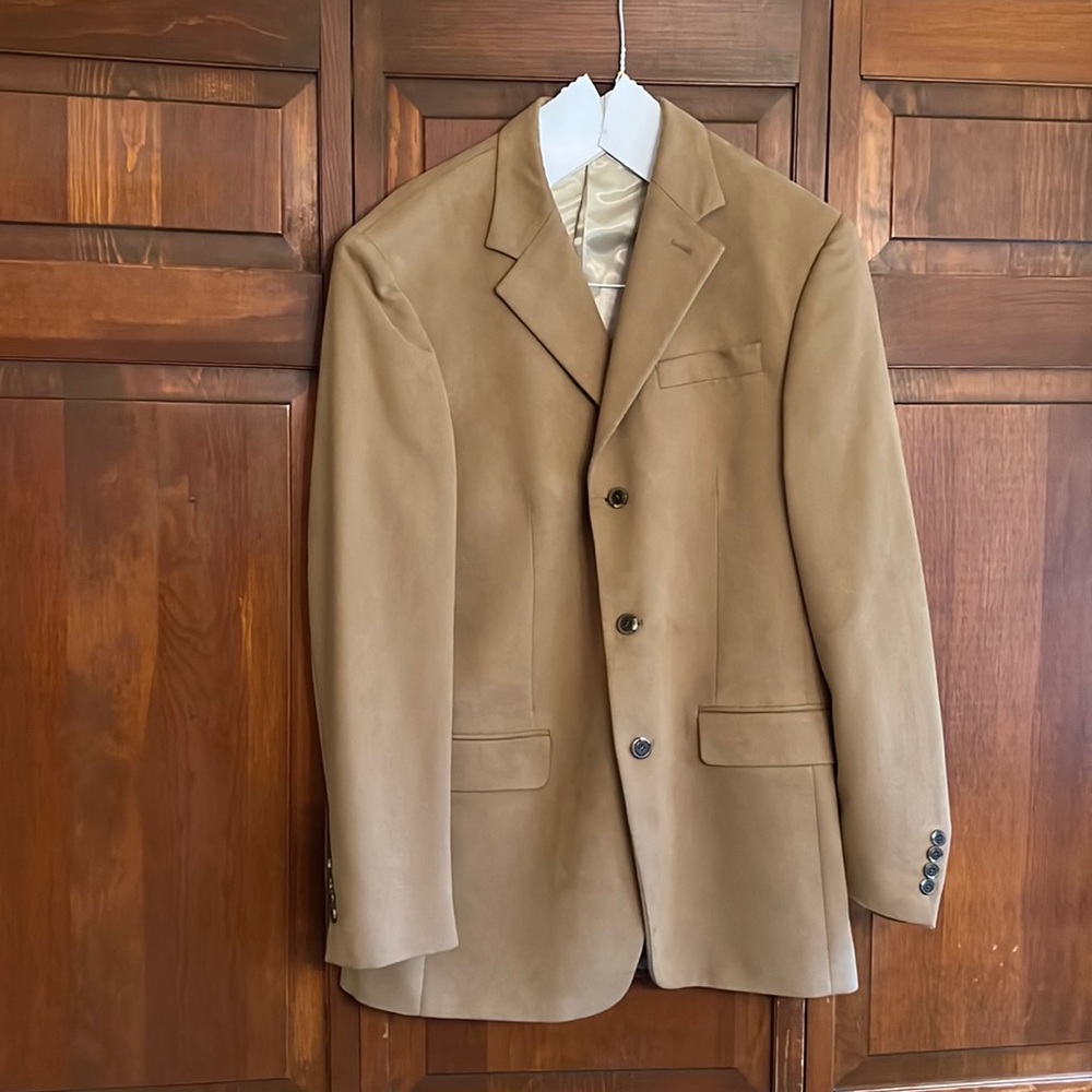 Men’s suit jacket-suede feel.